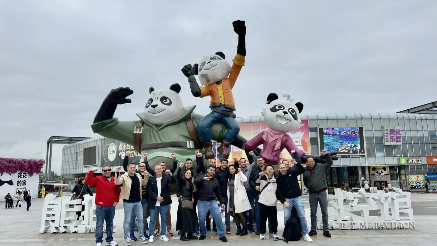 Brazilian customer group during a business trip stop in Chengdu in 2024